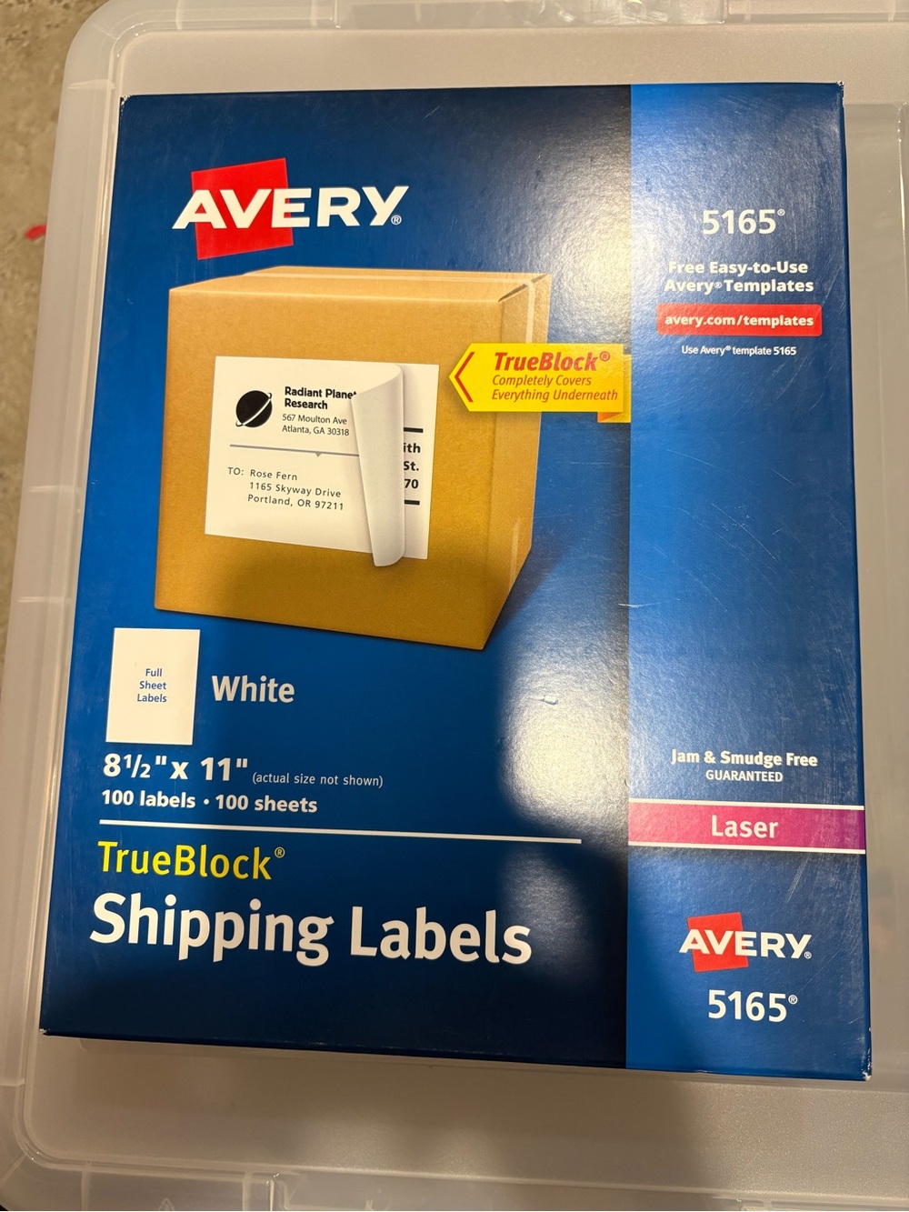 Avery # 5165 Shipping Labels
